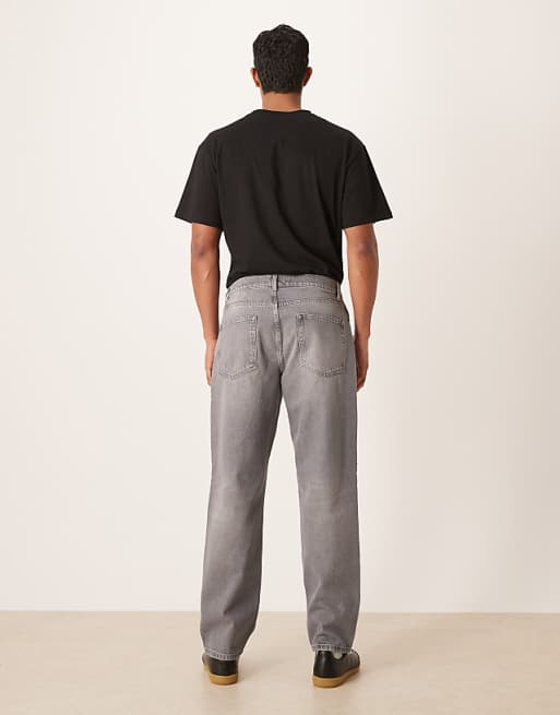 DESIGN Straight Jeans In Washed Grey