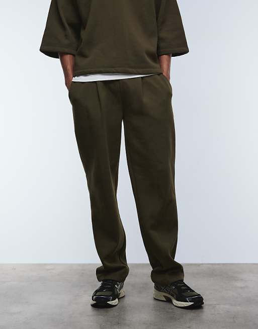 DESIGN Straight Leg Jogger In Khaki