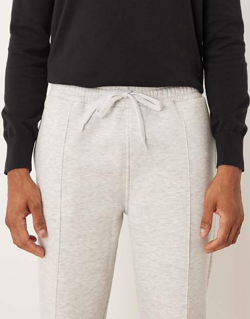 DESIGN Straight Leg Jogger With Pintuck In Light Grey