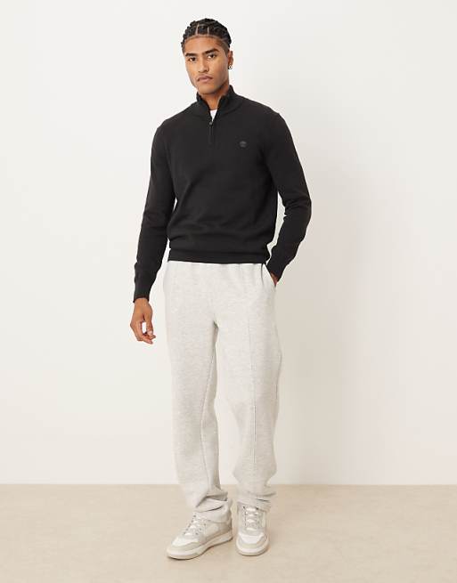 DESIGN straight leg jogger with pintuck in light grey