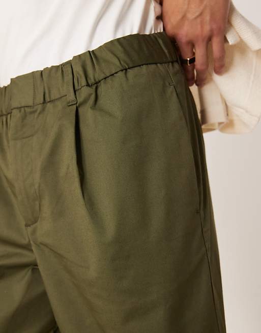 DESIGN Straight Leg Jort In Light Green