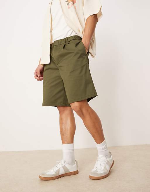 DESIGN Straight Leg Jort In Light Green