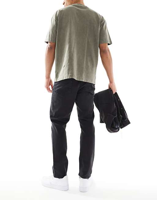 DESIGN Stretch Slim Jeans In Washed Black