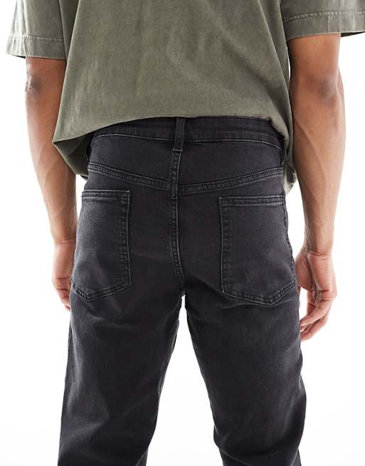 DESIGN Stretch Slim Jeans In Washed Black