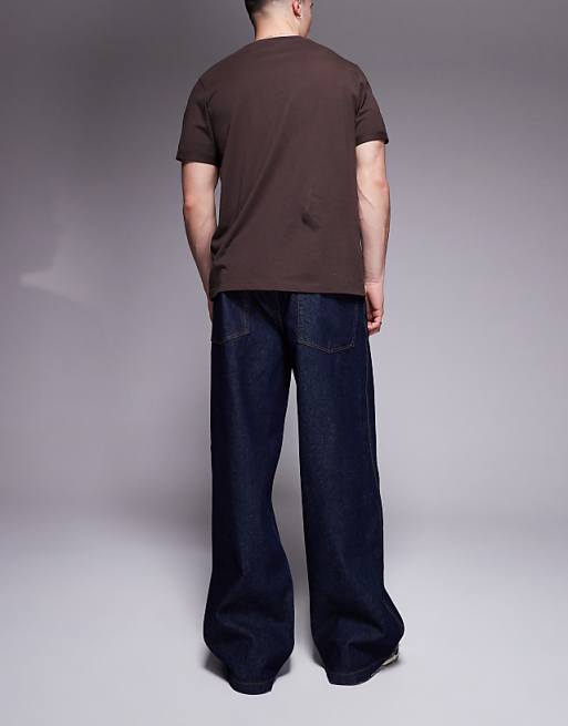 DESIGN Super Baggy Jeans In Raw Wash