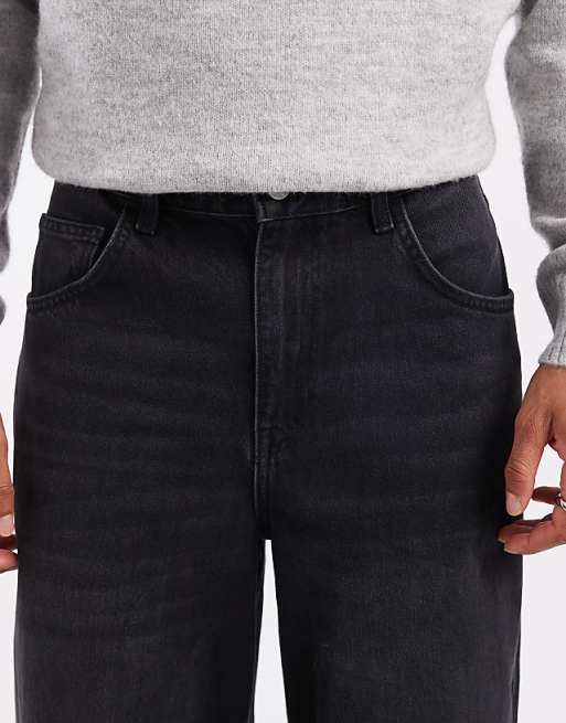 DESIGN Super Baggy Jeans In Washed Black