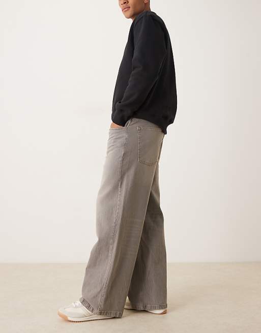 DESIGN Super Baggy Jeans With Tint In Brown