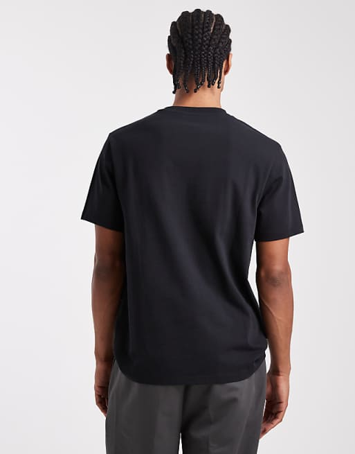 DESIGN Super Heavyweight Crew Neck T-shirt In Black