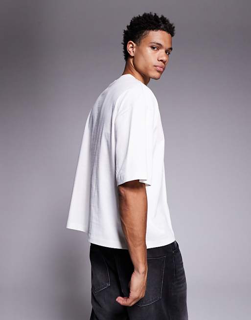 DESIGN Super Heavyweight Oversized Boxy T-shirt In Cream