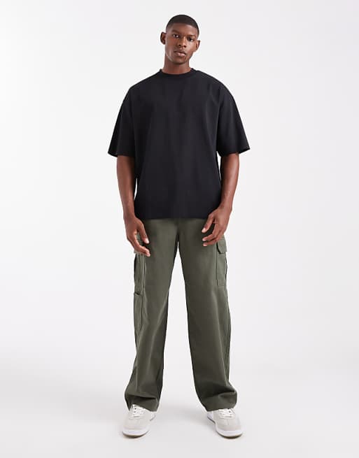 DESIGN Super Heavyweight Oversized T-shirt In Black