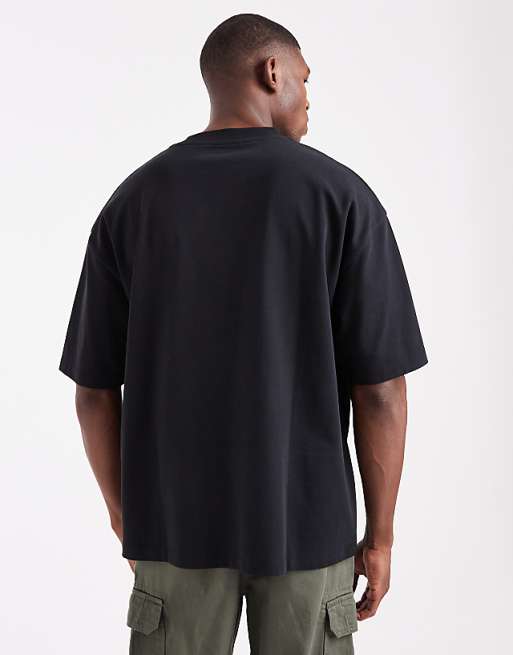 DESIGN Super Heavyweight Oversized T-shirt In Black