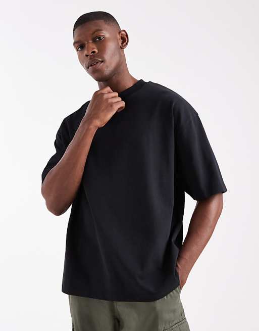 DESIGN super heavyweight oversized t-shirt in black