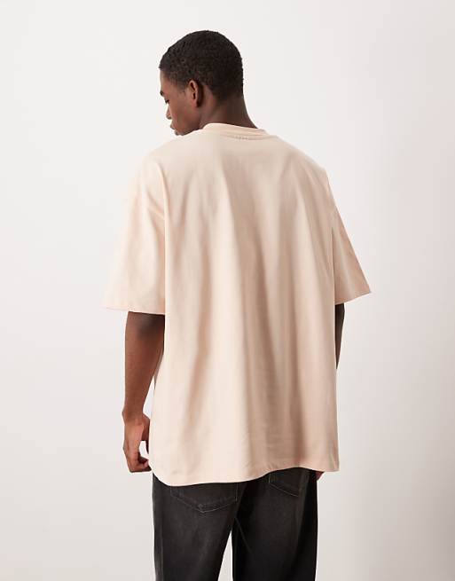 DESIGN Super Heavyweight Oversized T-shirt In Beige