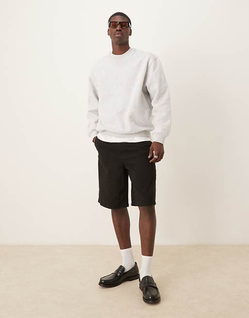 DESIGN Sweatshirt With Fruit Back Print In Grey Marl
