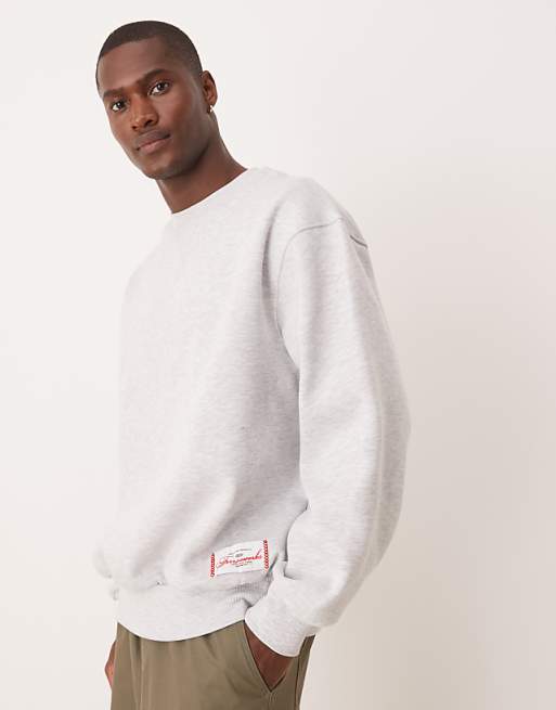 DESIGN sweatshirt with label in grey marl