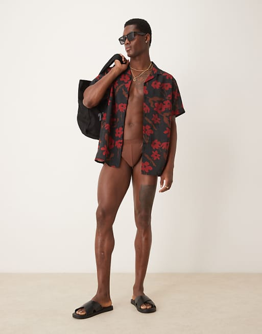 DESIGN swim briefs in brown