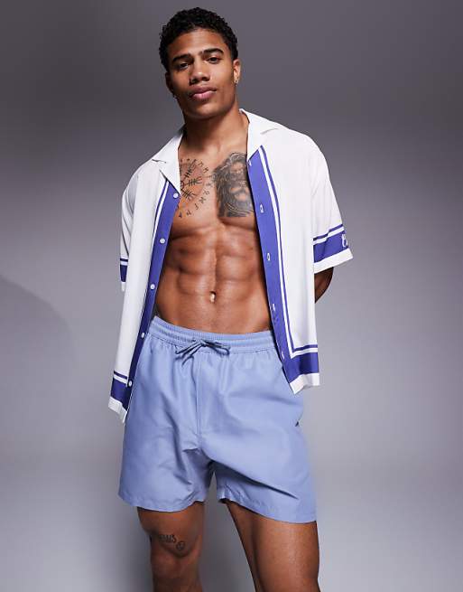 DESIGN swim shorts in mid length in grey