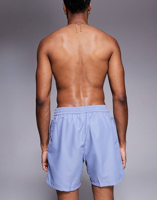 DESIGN Swim Shorts In Mid Length In Mid Blue