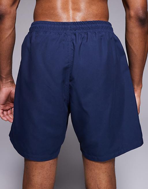 DESIGN Swim Shorts In Mid Length In Navy