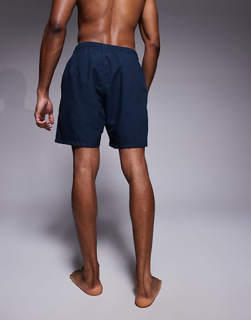 DESIGN Swim Shorts In Mid Length In Navy