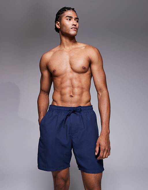DESIGN swim shorts in mid length in navy