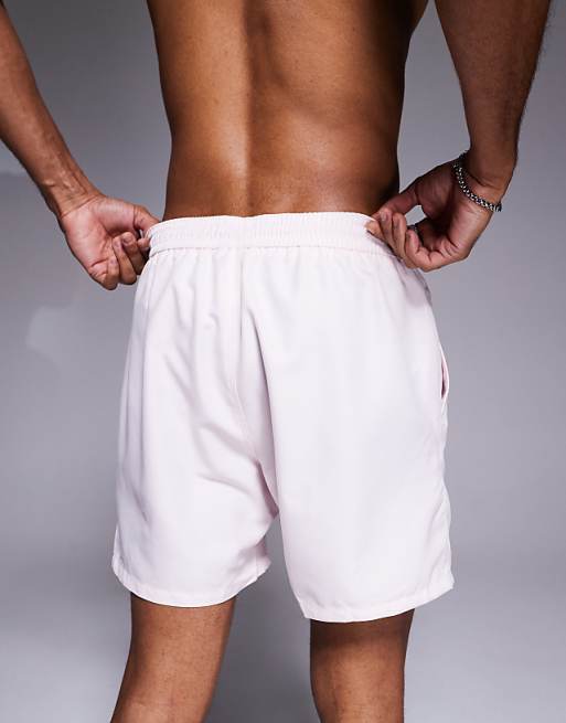 DESIGN Swim Shorts In Mid Length In Pink