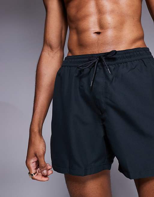 DESIGN Swim Shorts In Short Length In Black