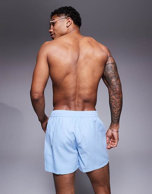 DESIGN Swim Shorts In Short Length In Blue