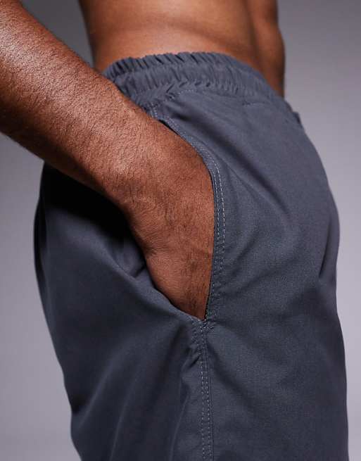 DESIGN Swim Shorts In Short Length In Grey
