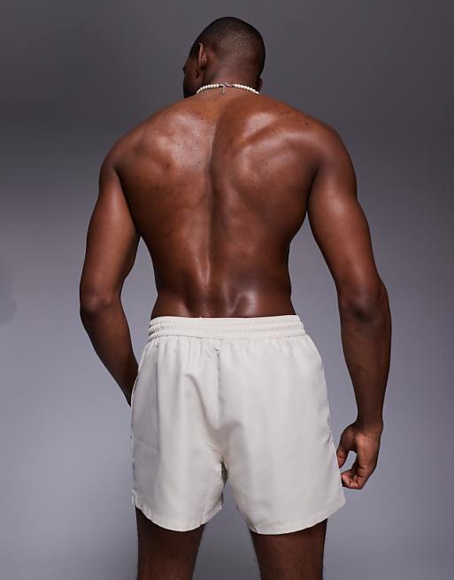 DESIGN Swim Shorts In Short Length In Light Stone