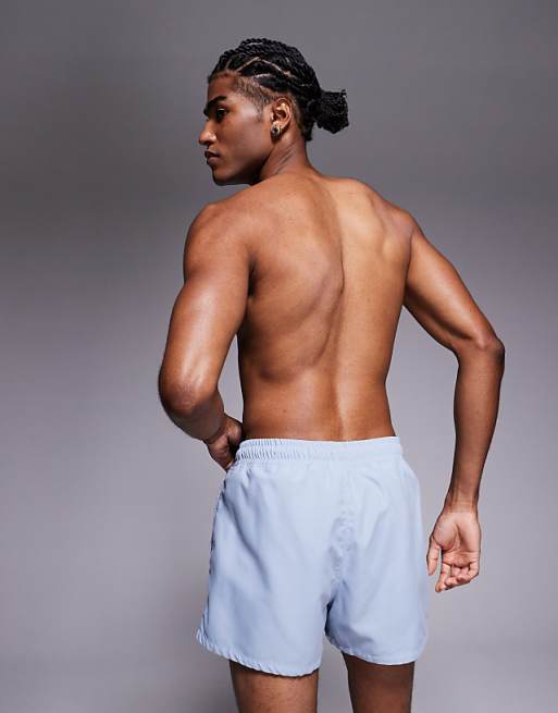 DESIGN Swim Shorts In Super Short Length In Blue