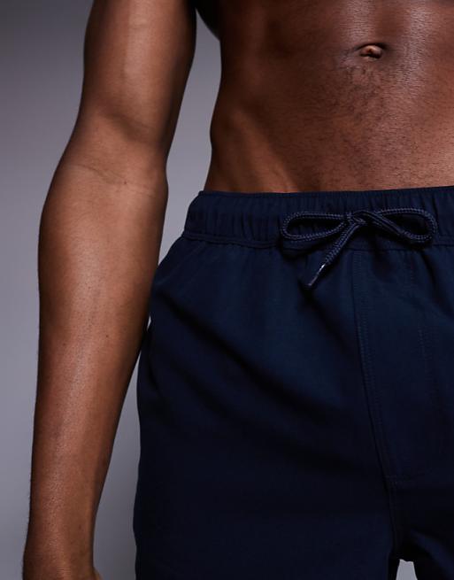 DESIGN Swim Shorts In Super Short Length In Navy