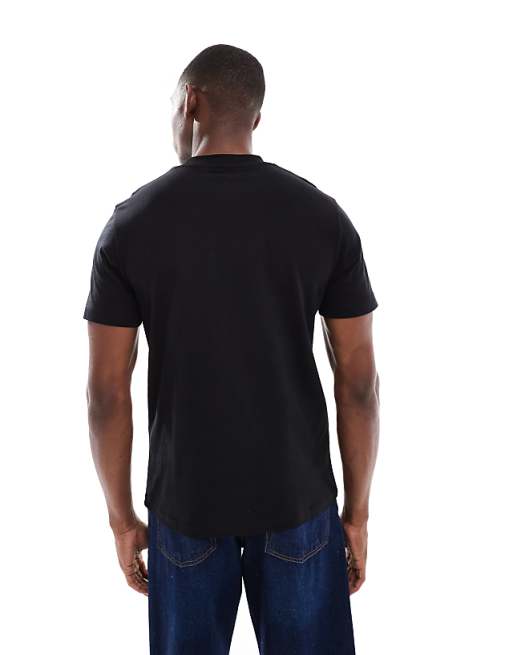 DESIGN T-shirt With High Build Paris Graphic In Black