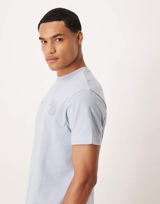 DESIGN T-shirt With High Build Text Graphic In Light Blue