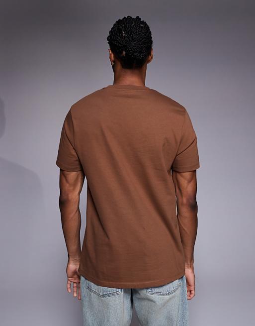 DESIGN T-shirt With Sports Graphic In Brown
