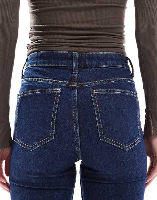 DESIGN Tall Mid Rise Flare Jeans In Rinse