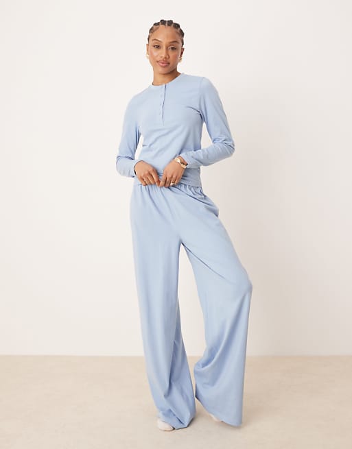 DESIGN Tall Mix & Match Pyjama Trouser In Blue