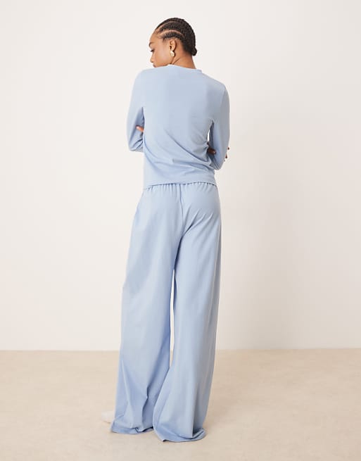 DESIGN Tall Mix & Match Pyjama Trouser In Blue
