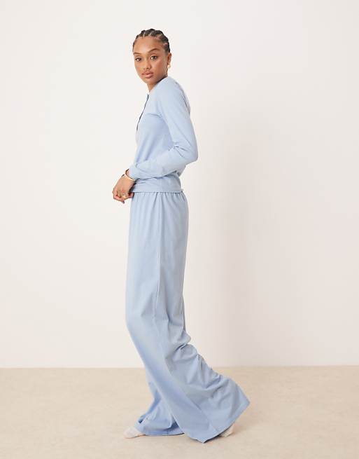 DESIGN Tall Mix & Match Pyjama Trouser In Blue