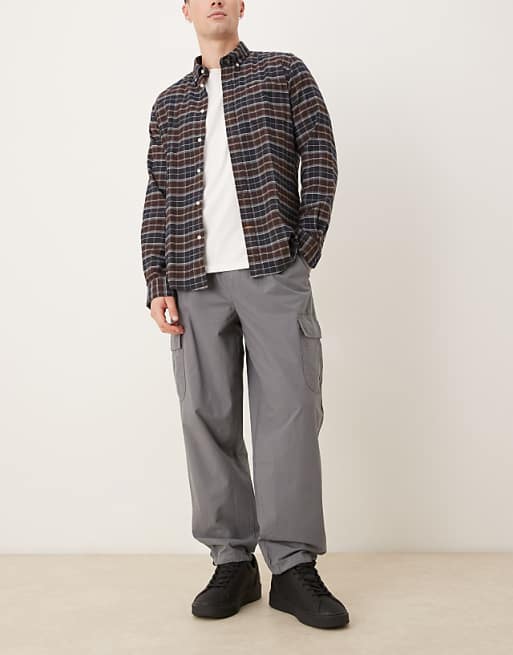 DESIGN Tapered Cargo Trouser In Grey