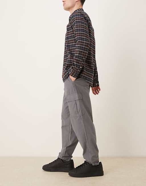 DESIGN Tapered Cargo Trouser In Grey