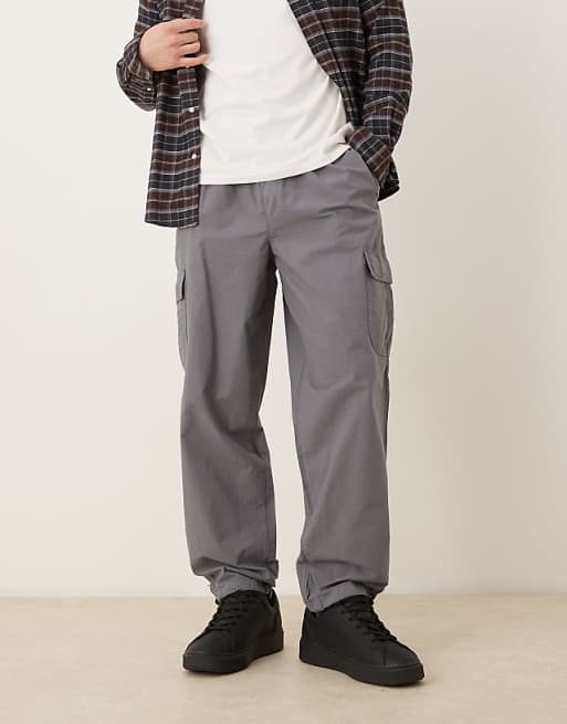 DESIGN Tapered Cargo Trouser In Grey