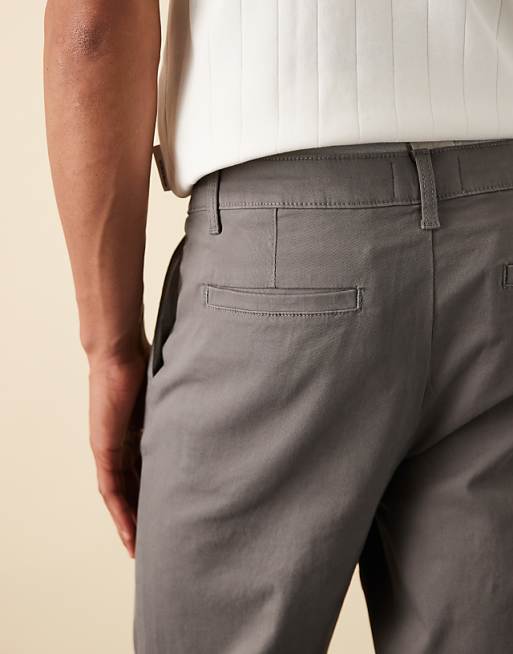 DESIGN Tapered Chinos In Grey