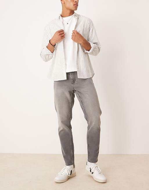DESIGN tapered fit jean in grey