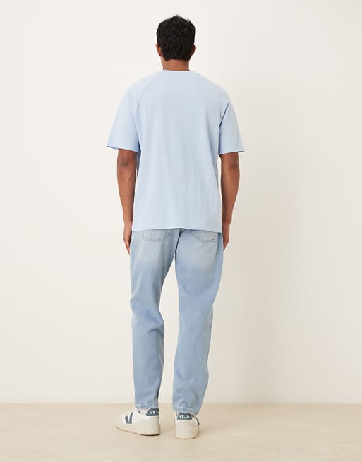 DESIGN Tapered Jean In Light Wash Comfort Stretch Denim