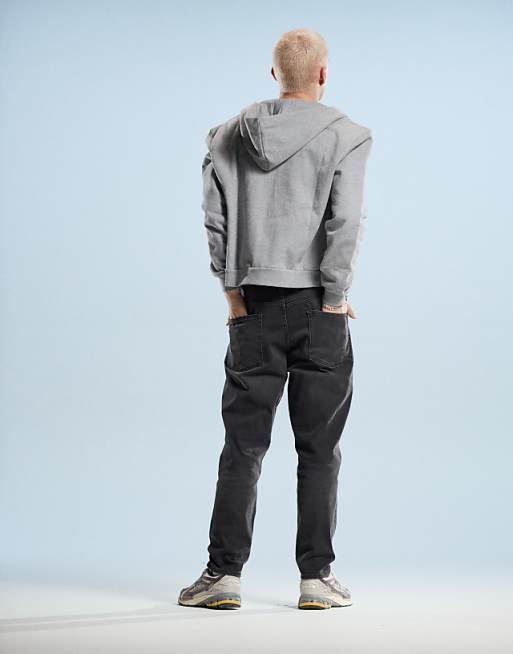 DESIGN Tapered Jeans In Black Wash