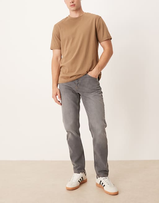 DESIGN Tapered Jeans In Black Wash