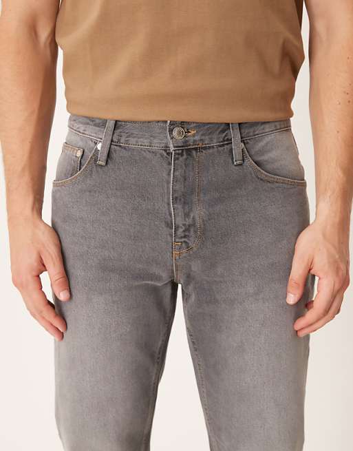 DESIGN Tapered Jeans In Black Wash