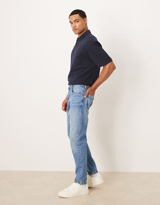 DESIGN Tapered Jeans In Light Wash