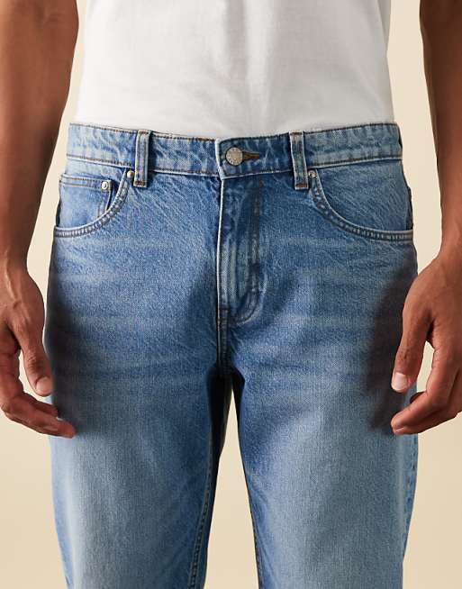 DESIGN Tapered Jeans In Light Wash Blue